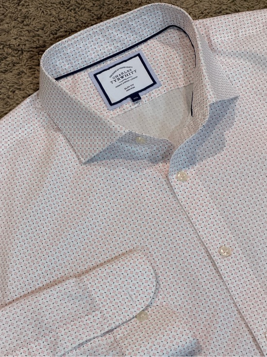Charles Tyrwhitt Other - Charles Tyrwhitt Shirt Mens XXL Oxford Slim Fit Long Sleeve Button Up Pink White